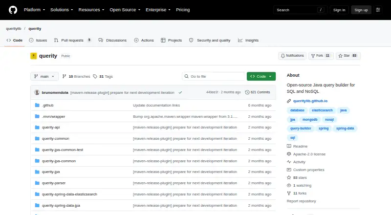 Querity's own site
