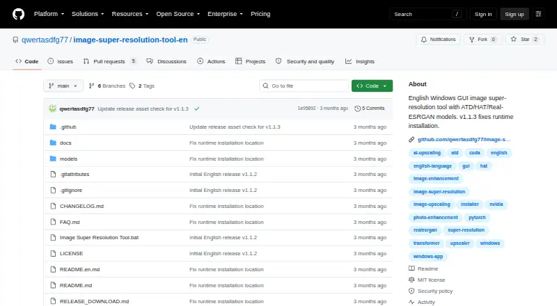 Image Super Resolution Tool's own site
