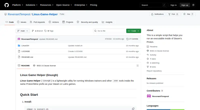 Linux Game Helper's own site