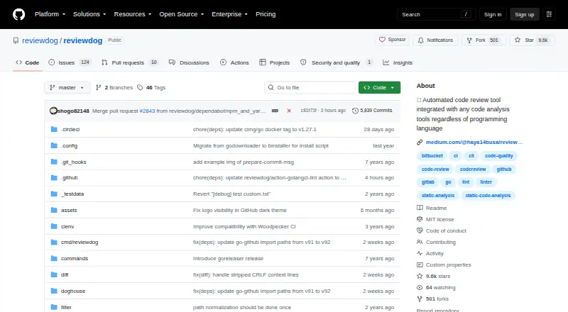 reviewdog's own site