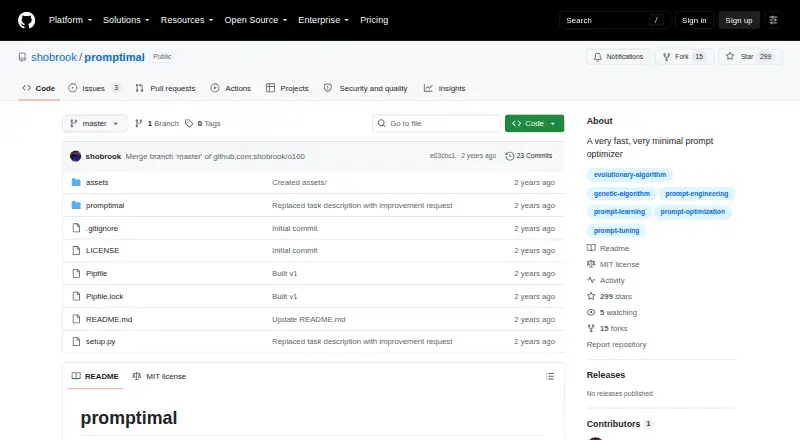 Promptimal's own site