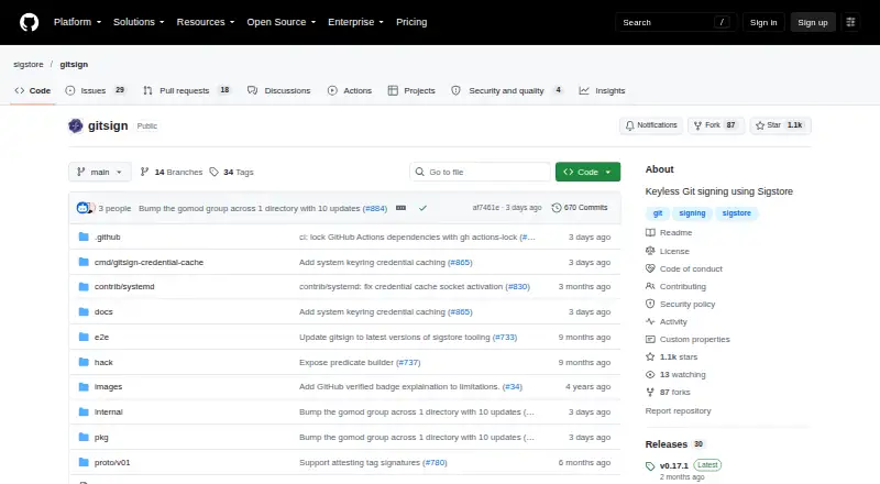 Gitsign's own site