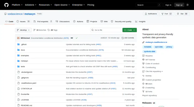 The Metasyn homepage