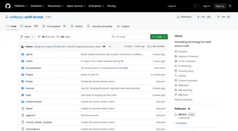 swift-format's own site
