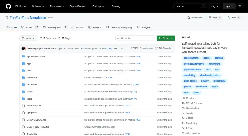 NexaNote's own site