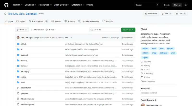 VisionSR's own site