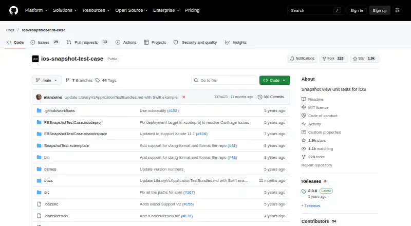 iOSSnapshotTestCase's own site