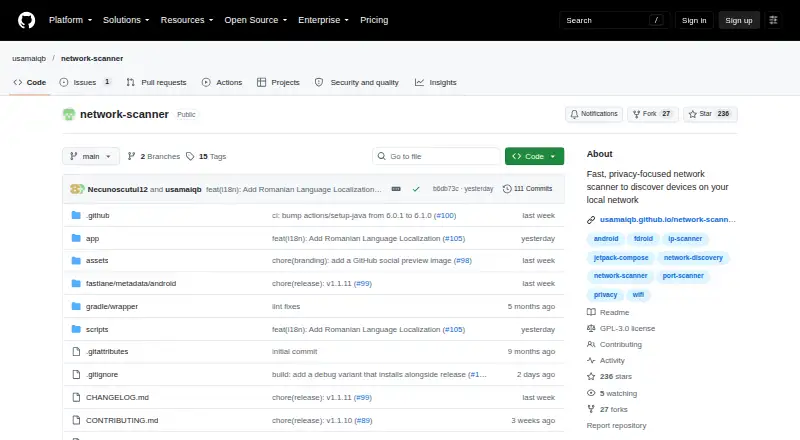 Network Scanner's own site