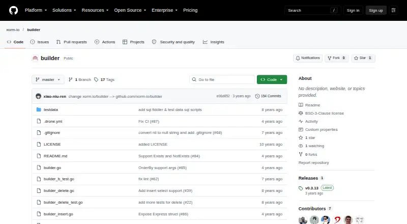 XORM Builder's own site