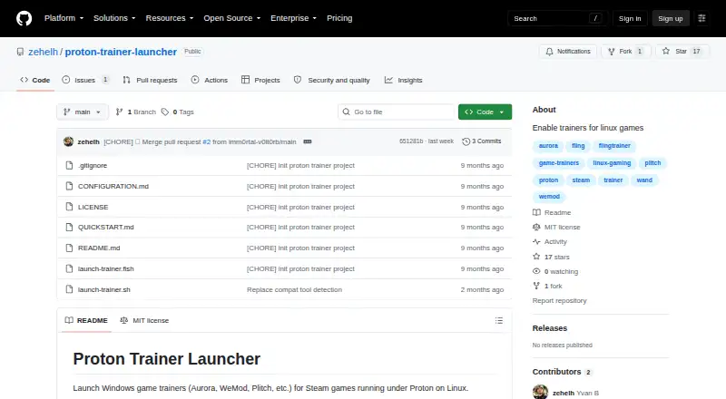 Proton Trainer Launcher's own site