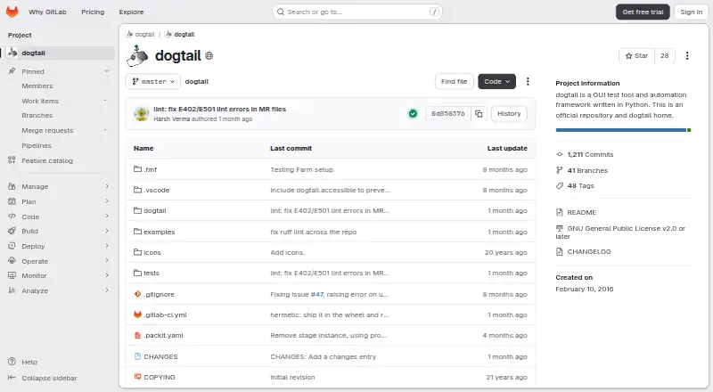 dogtail's own site