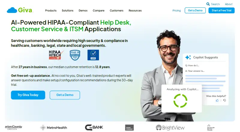 Giva ITSM's own site