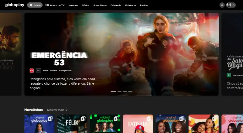 Globoplay's own site