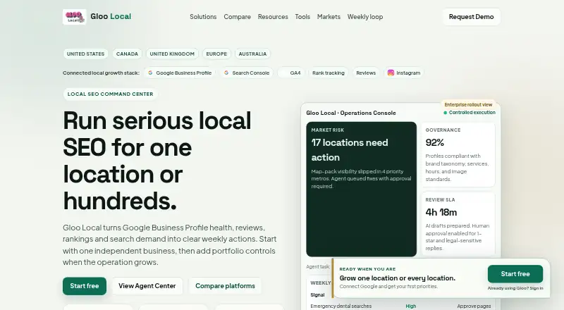 Gloo Local's own site