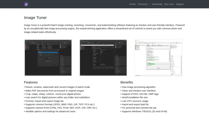 Image Tuner's own site