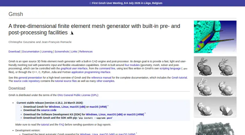 Gmsh's own site