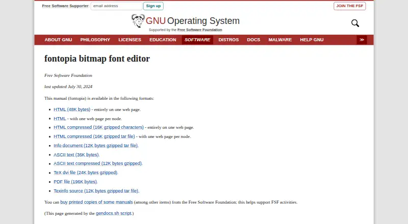 Fontopia's own site