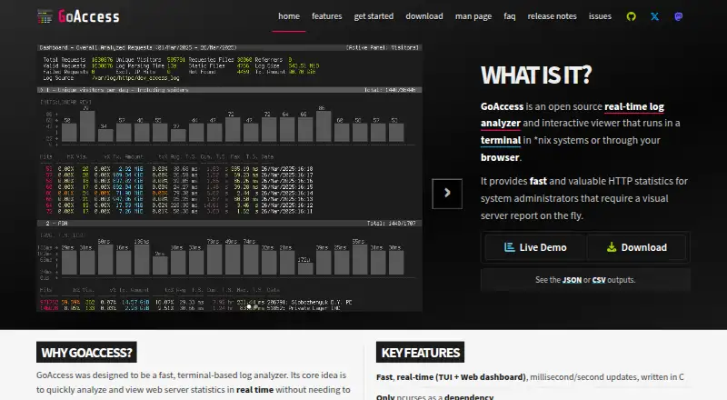 GoAccess's own site