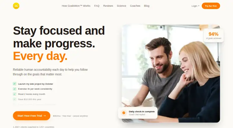 GoalsWon's own site