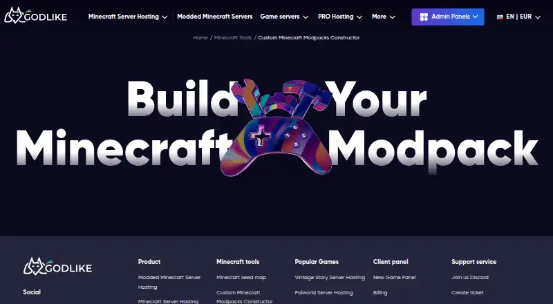 Godlike.Host Modpack Constructor's own site