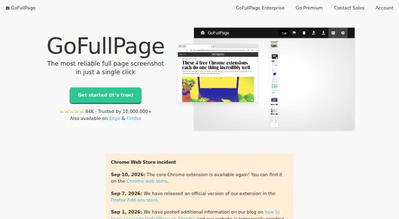 GoFullPage's own site