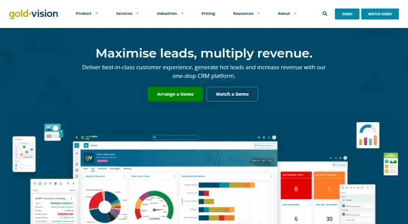 Gold-Vision CRM's own site
