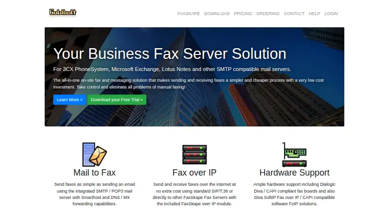 GoldBolt FaxSkape's own site