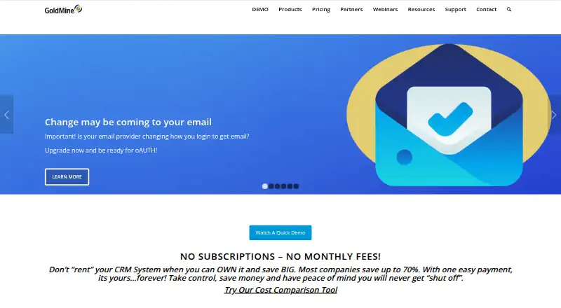 GoldMine's own site