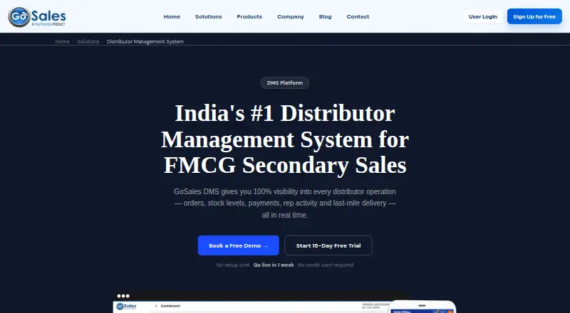 GoSales DMS's own site
