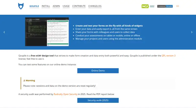 Goupile's own site