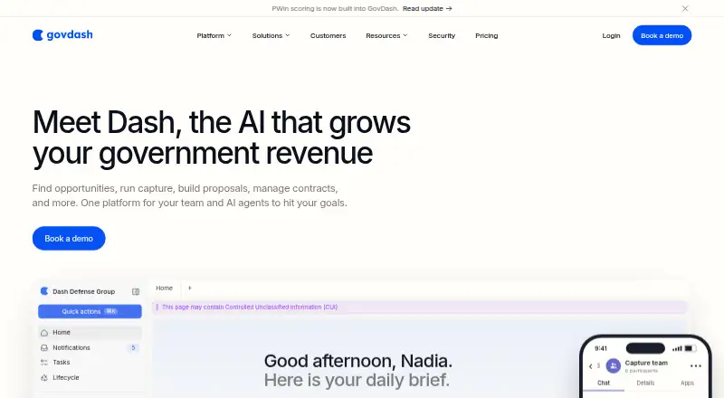 GovDash's own site