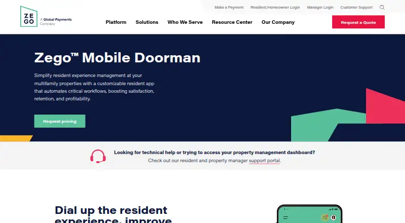 Zego Mobile Doorman's own site