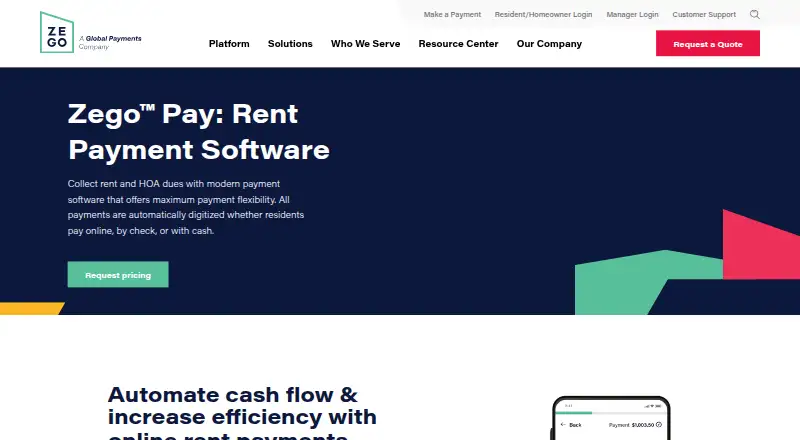 Zego Pay's own site