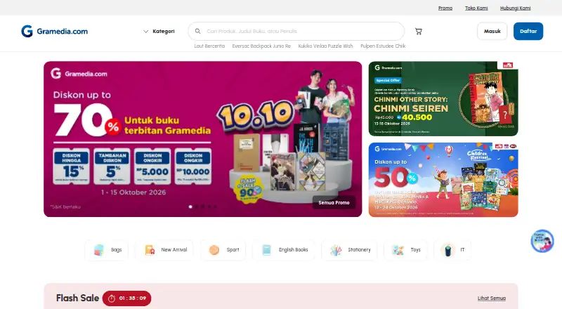 Gramedia.com's own site