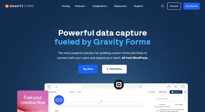Gravity Forms's own site