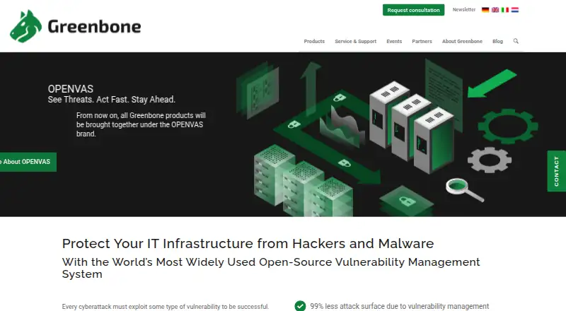 Greenbone Vulnerability Management's own site