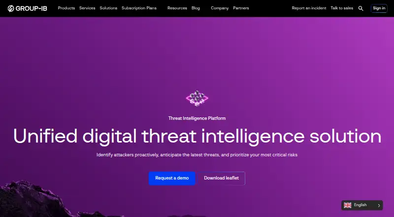 Group-IB Threat Intelligence Platform's own site