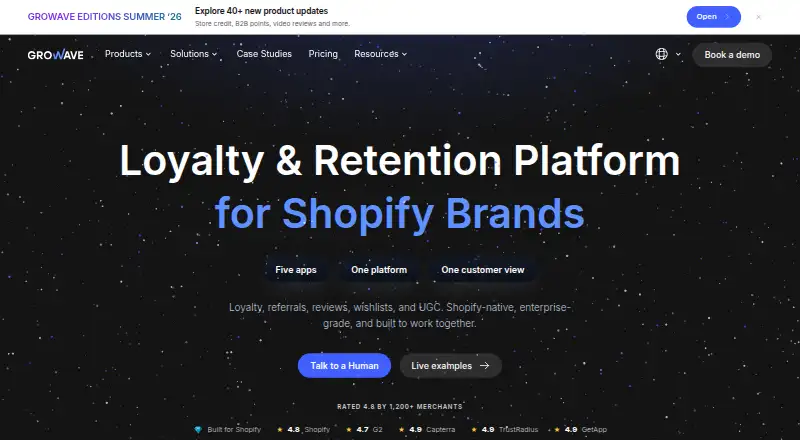 Growave's own site