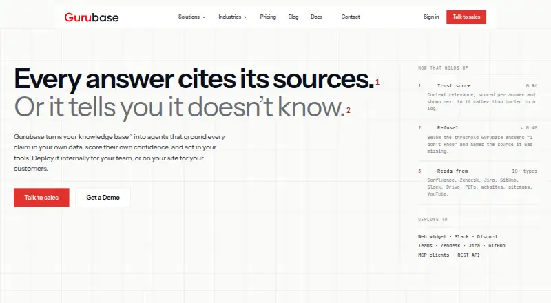 Gurubase's own site