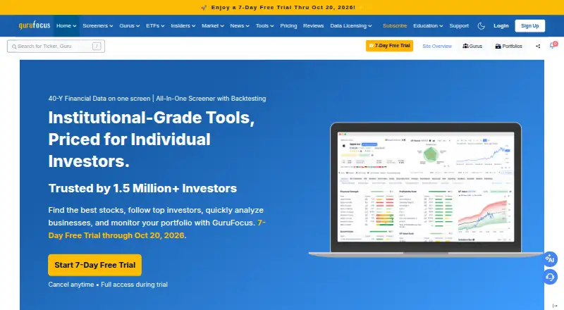 GuruFocus's own site