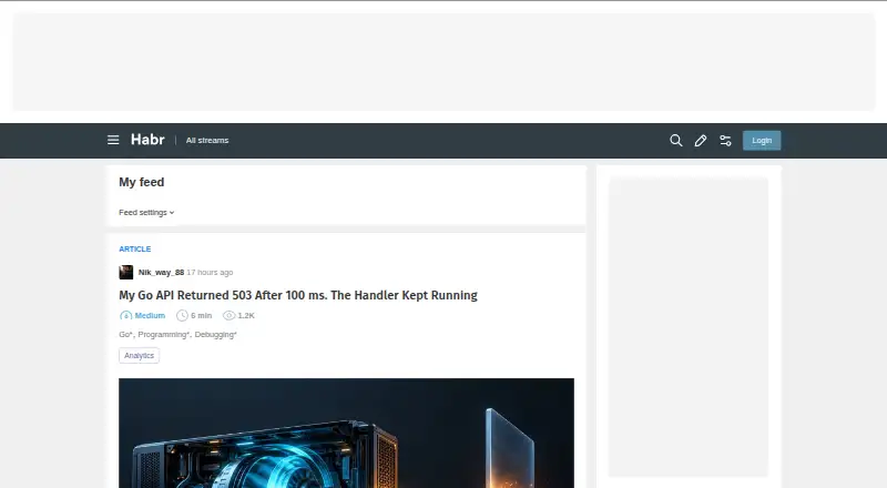 Habr's own site