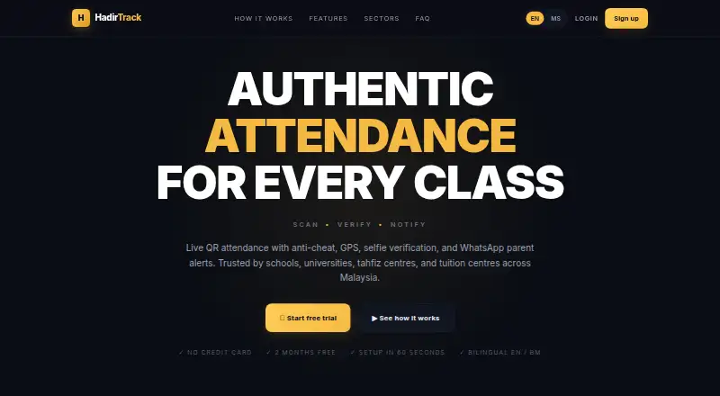 HadirTrack's own site