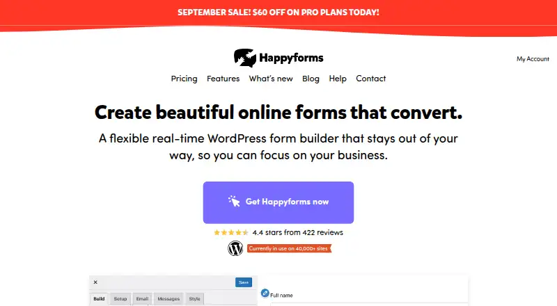 HappyForms's own site