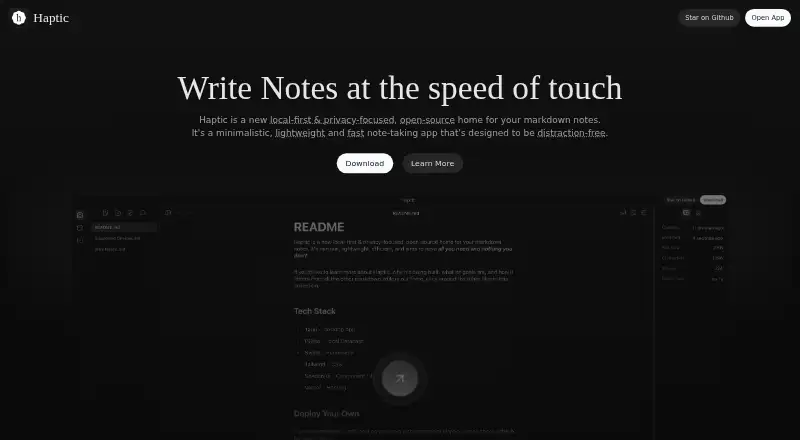 Haptic's own site