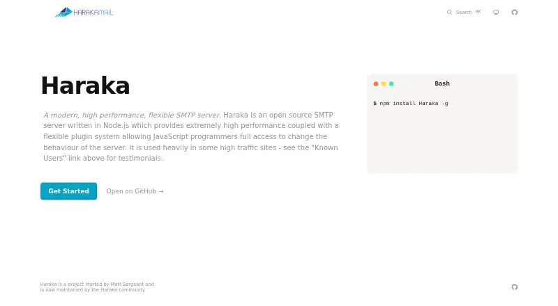 Haraka's own site
