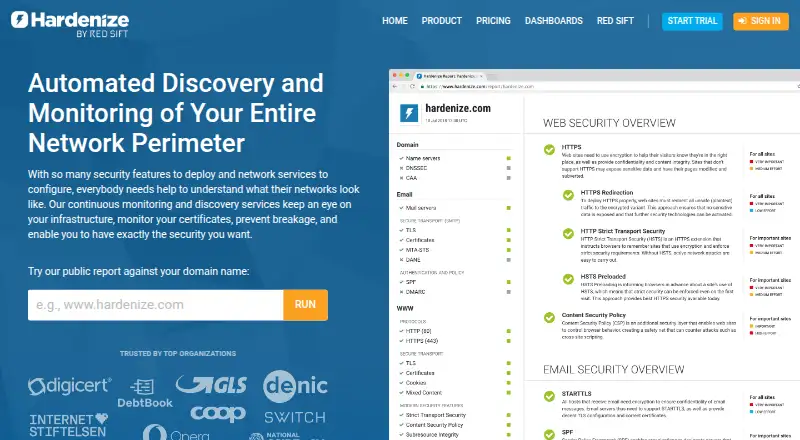 Hardenize's own site