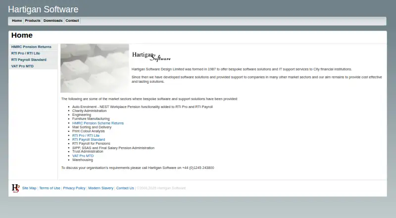 Hartigan RTI Pro's own site