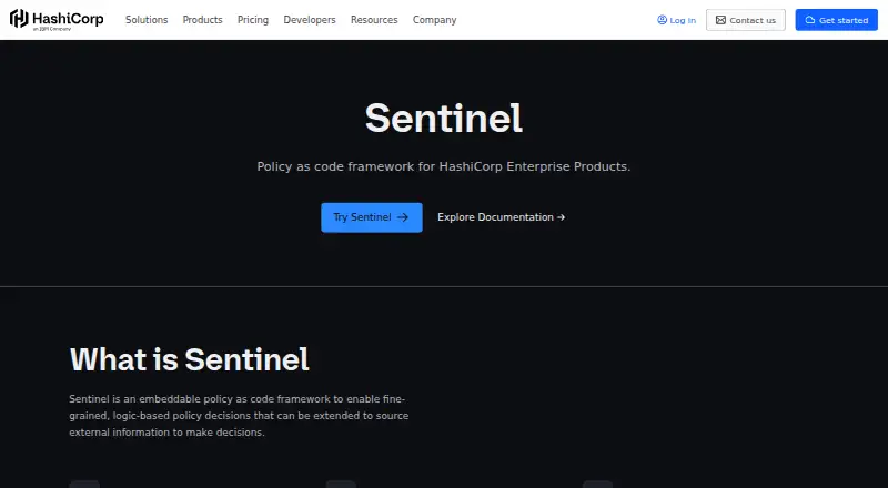 HashiCorp Sentinel's own site