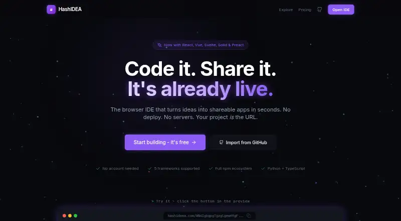 HashIDEA's own site