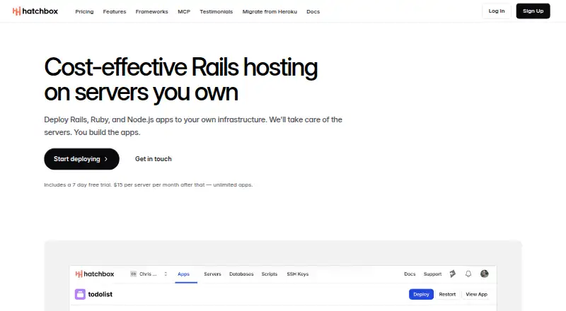 Hatchbox's own site